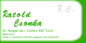 ratold csonka business card
